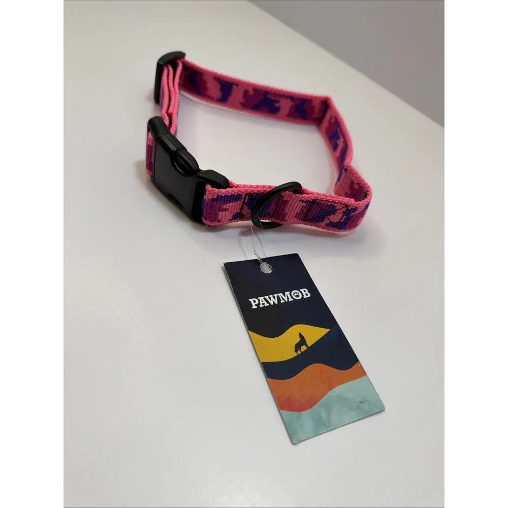 Paw Mob Pink XL Dog Collar